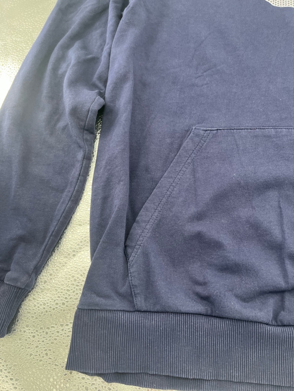 Puma Men’s Navy Crewneck Hoodie with White Logo - Picture 4 of 8